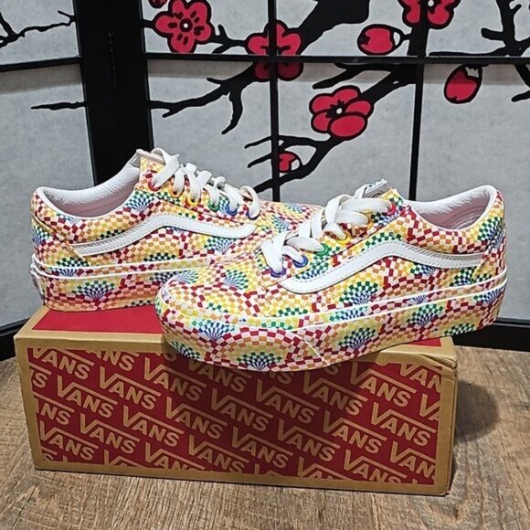 VANS Old Skool Pride Platfor Skate Shoes Size 6.5 New - Picture 2 of 6
